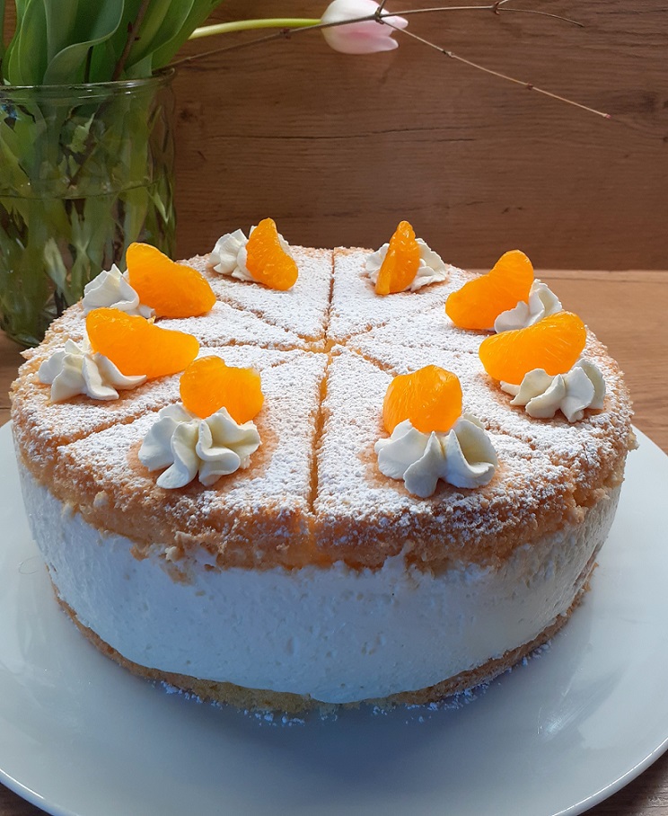 Käsesahnetorte mit Mandarinen